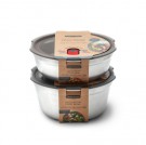 Black+Blum Steel Bowl B+B Large 950 ml Grå/röd thumbnail