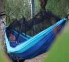 BRIV Hengekøye i parachute-stil med myggnett, 260x140 cm, mørkgrønn thumbnail