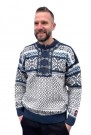 Nordlys koftegenser til dame og herre blå natur thumbnail