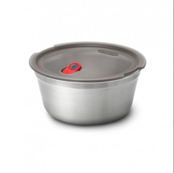 Black+Blum Steel Bowl B+B Large 950 ml Grå/röd