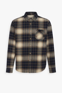 Enrico Santini DALTON Flanellskjorte Marine Beige