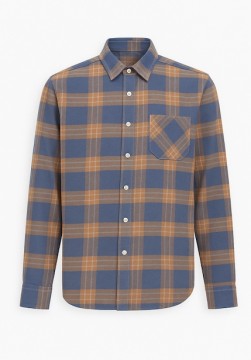 Enrico Santini LEON Flanellskjorte Marine Brun