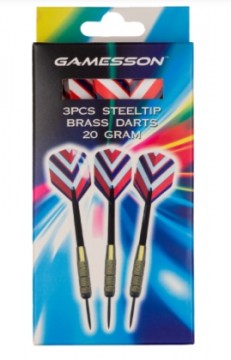 Gamesson Brass Steeltip Darts 3 Pcs